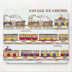 Schienen-Reise im Jahre 1845 Mousepad