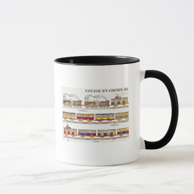 Schienen-Reise im Jahre 1845 Tasse (Rechts)
