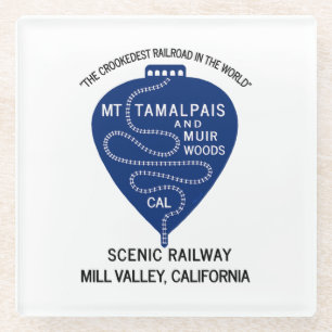 Schienenachterbahn Mt Tamalpais Glasuntersetzer