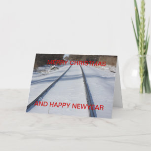 SCHIENENBAHNWEIHNACHTkarte Feiertagskarte