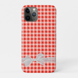 schierer Bogen auf rotem und weißem Gingham Case-Mate iPhone Hülle
