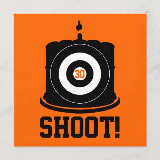 Schieß! Ein Jäger trifft die 30. - 30. Geburtstags Einladung