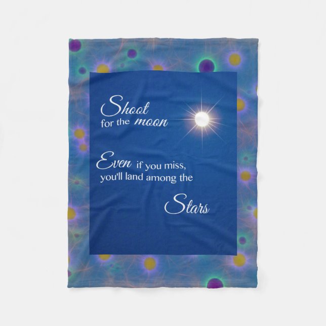 Schießen auf den Mond Fleecedecke (Vorderseite)