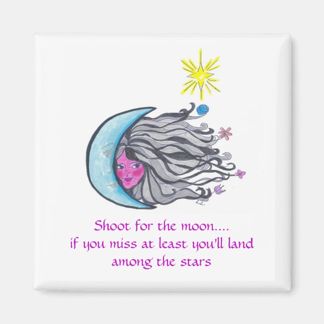 Schießen auf den Mond Magnet (Vorne)