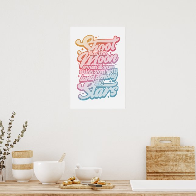 Schießen auf den Mond Poster (Küche)