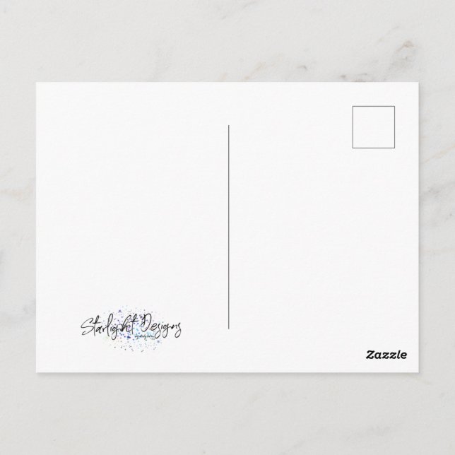 Schießen auf den Mond Postkarte (Rückseite)