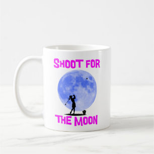 Schießen auf die Moon Women's Goals Golfer Kaffeetasse
