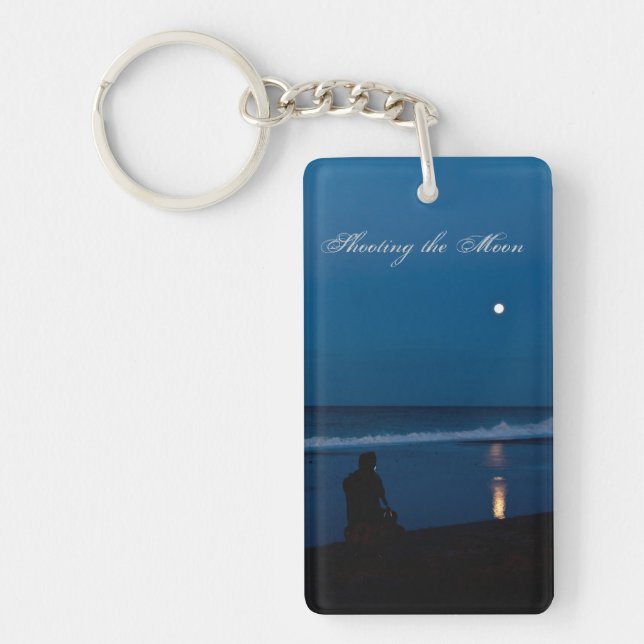 Schießen des Mond-Fotografen Keyfob Schlüsselanhänger (Vorderseite)