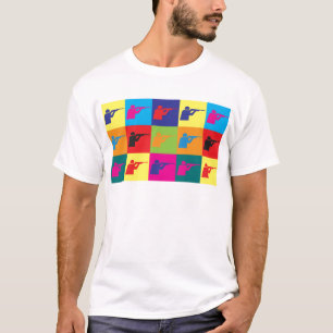 Schießen-Pop-Kunst T-Shirt