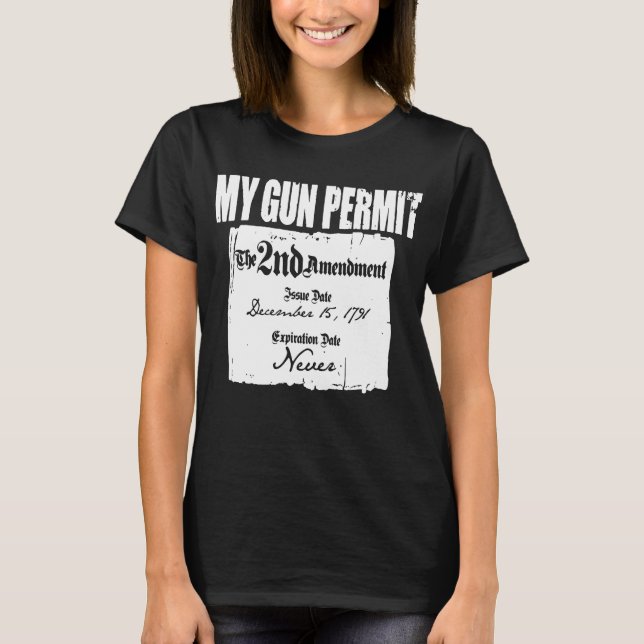 Schießen Sie Änderungs-lustiges 2. Verbot Ar15 Ak4 T-Shirt (Vorderseite)
