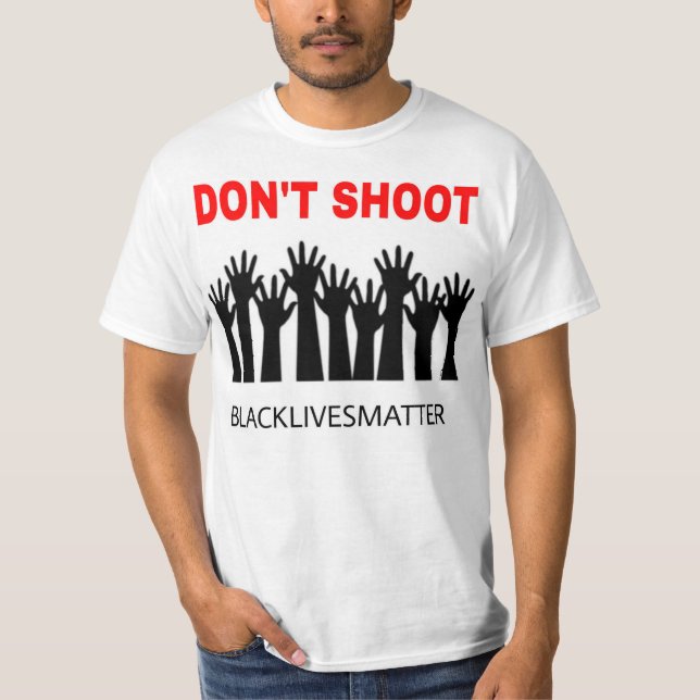 Schießen Sie nicht schwarzen T-Shirt (Vorderseite)
