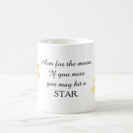 Schießen-Stern-positive Inspirational Zitat-Tasse Kaffeetasse