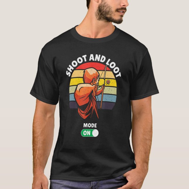 Schießen und Locken auf Bogenschützen T-Shirt (Vorderseite)