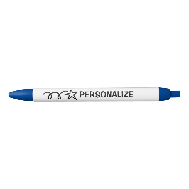 Schießenstern-Logostift des individuellen Namens Kugelschreiber (Vorderseite)