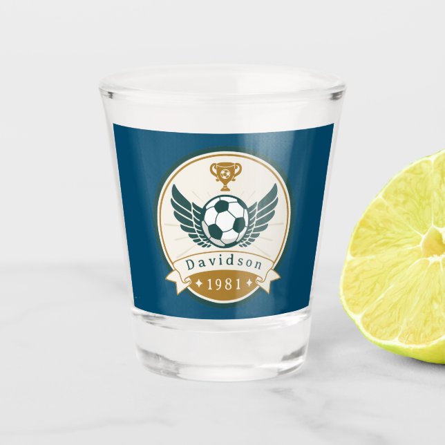 Schießglas - Fußball - Personalisiert - Name hinzu Schnapsglas (Vorderseite)