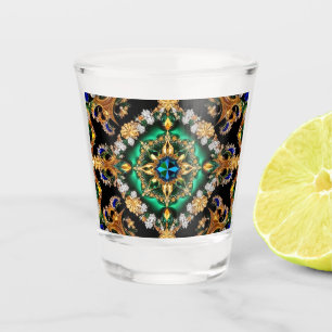 Schießglas mit brasilianischen Farben Schnapsglas