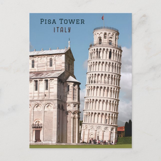 Schießturm von Pisa Italien Europa Reisen Postkarte (Vorderseite)