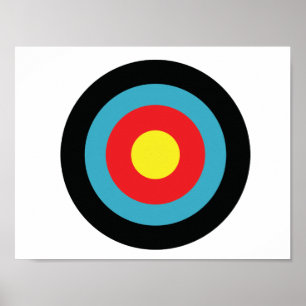 Schießübungen-Wand-Plakat-Weiß Poster