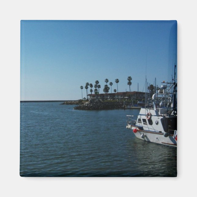 Schiff am Hafen von Oceanside - CA Magnet (Vorne)