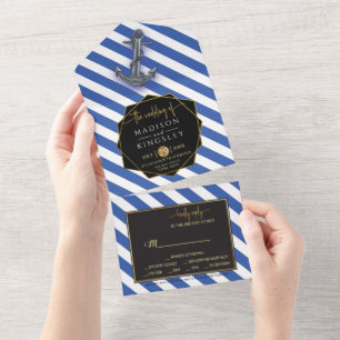 Schiff Anker Fantastische Segel Hochzeit All In One Einladung