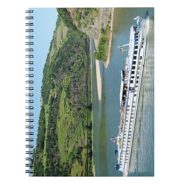 Schiff auf dem Rhein bei Oberwesel Notizblock (Vorderseite)