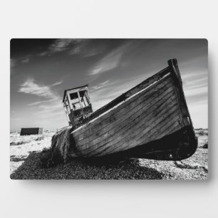 Schiff auf dem Strand von Dungeness Fotoplatte