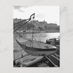 Schiff auf der Seine-Fluss Paris Postkarte