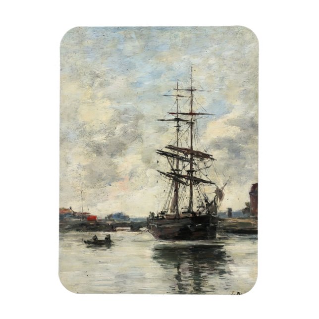 Schiff auf der Touques Eugene Boudin (Französisch, Magnet (Vertikal)