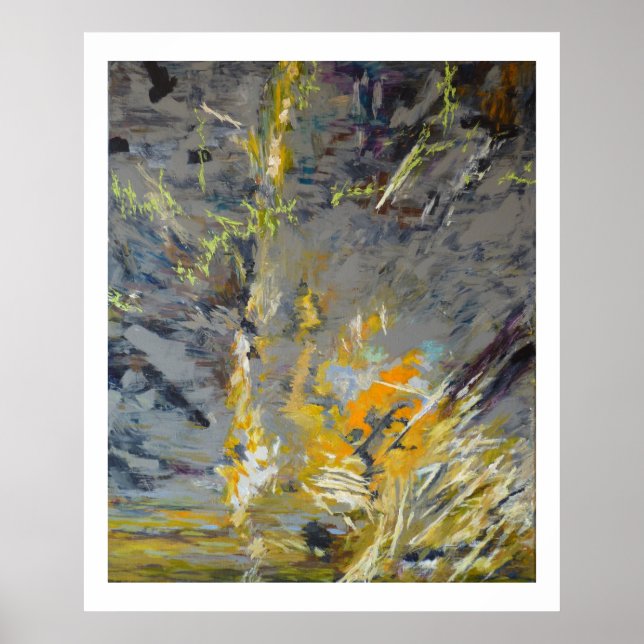 Schiff auf Felsen Poster (Vorne)