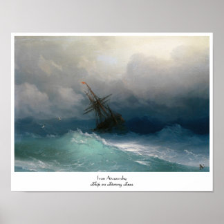 Schiff auf Sturmsee Ivan Aivazovsky Seesturm Poster