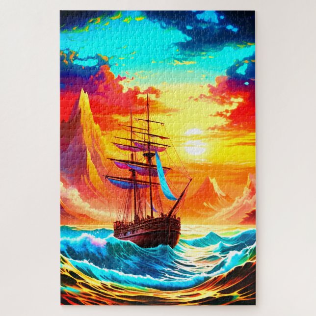 Schiff bei Sunset (Vertikal)