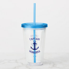 Schiff Blue Anchor Captain Wonderful Acryltrinkbecher