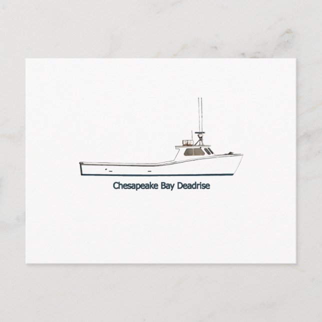 Schiff "Chesapeake Bay Deadrise" (mit dem Titel) Postkarte (Vorderseite)