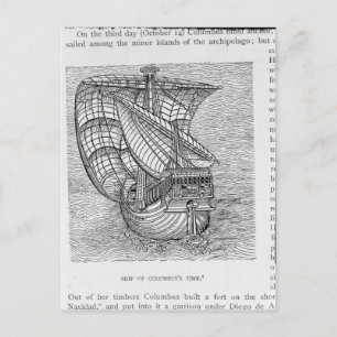 Schiff der Columbus-Zeit Postkarte