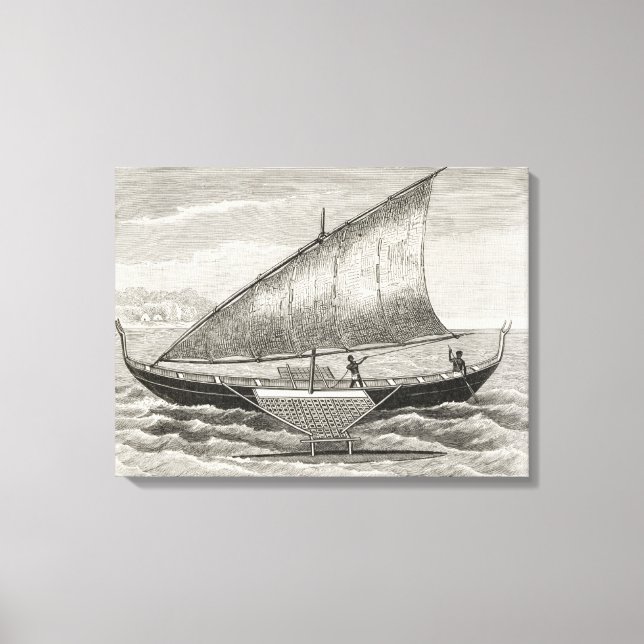 Schiff der Mortlock-Inseln mit Auslöser Leinwanddruck (Vorderseite)