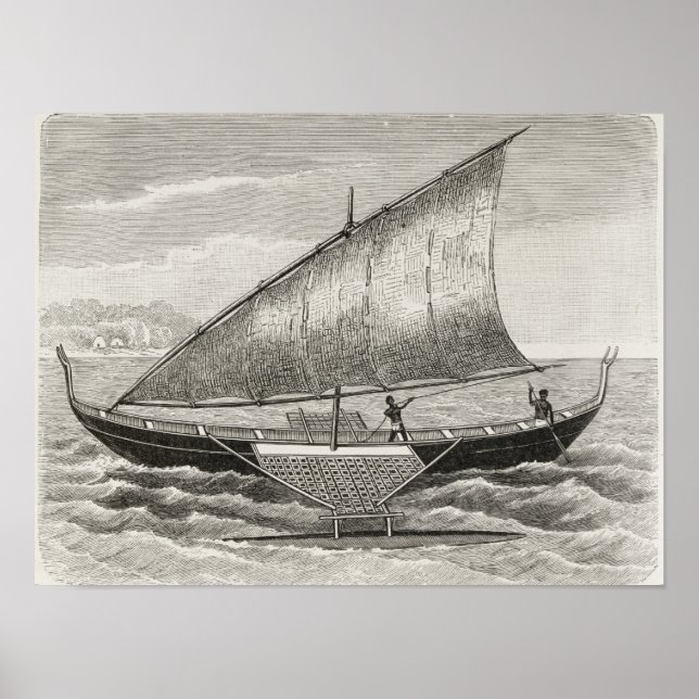 Schiff der Mortlock-Inseln mit Auslöser Poster (Vorne)