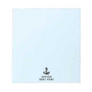 Schiff der Nautical Anchor Navy Notizblock