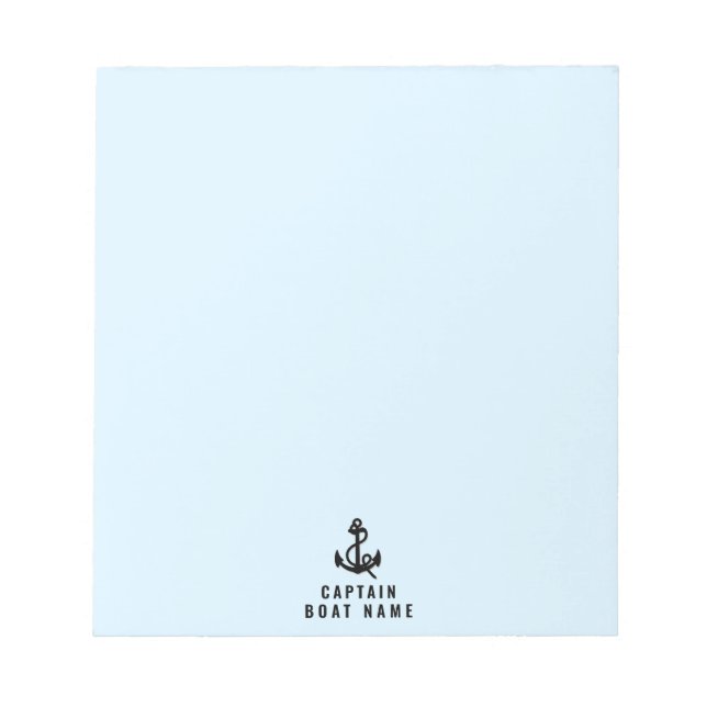 Schiff der Nautical Anchor Navy Notizblock (Vorderseite)