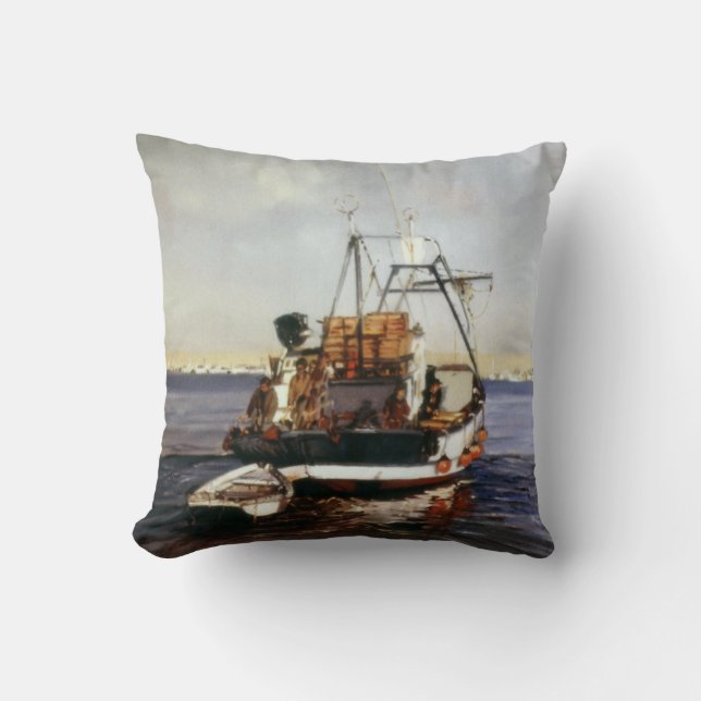 Schiff des Fischfangs/Pesqueiro/Fishing boat Kissen (Vorderseite)