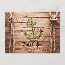 Schiff Dock Beach Anker nautische Hochzeit danke Postkarte