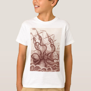 Schiff gegen Krake T-Shirt