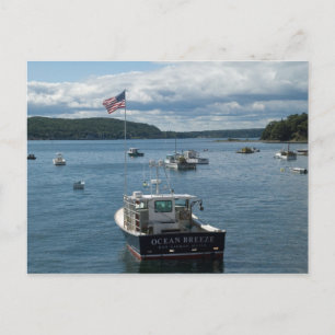 Schiff im Bar Harbour Postkarte