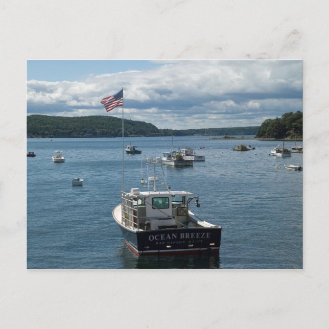 Schiff im Bar Harbour Postkarte (Vorderseite)