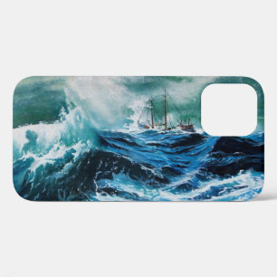 Schiff im Meer im Sturm / Navy Blue Case-Mate iPhone Hülle
