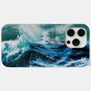 Schiff im Meer im Sturm / Navy Blue title_seo2