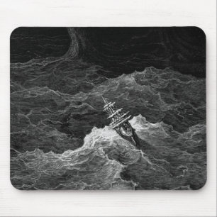 Schiff im stürmischen Meer Mousepad