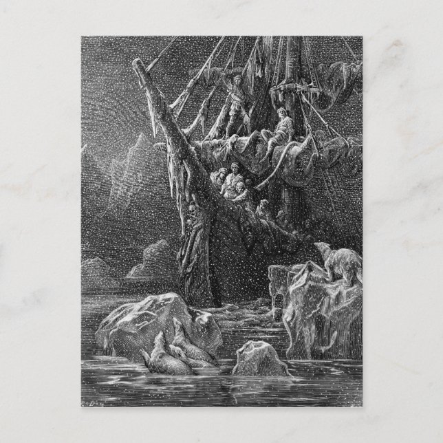 Schiff in der Antarktis Postkarte (Vorderseite)