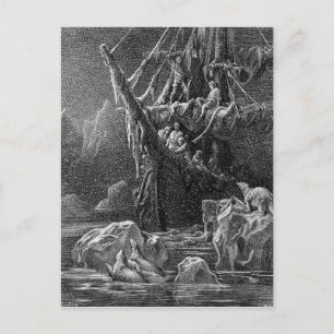 Schiff in der Antarktis Postkarte