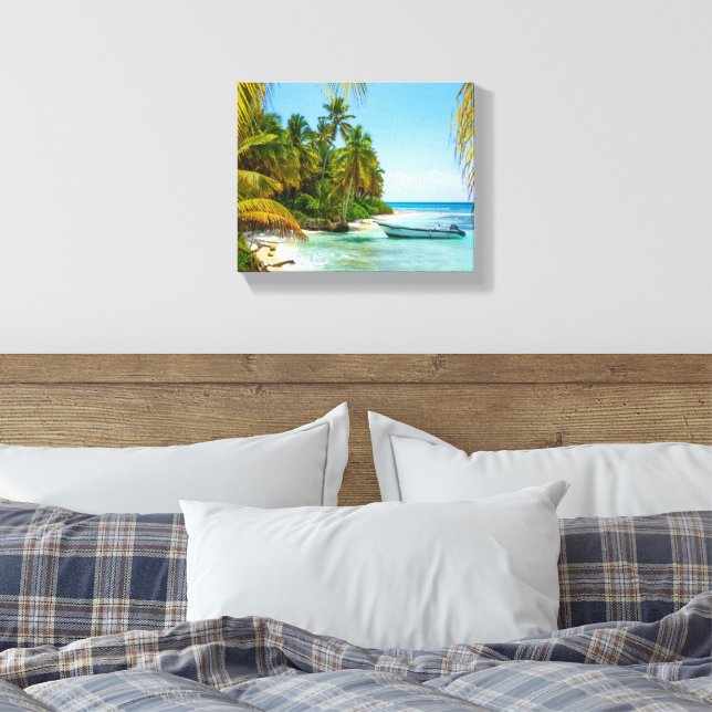 Schiff in der Karibik Leinwanddruck (Insitu (Schlafzimmer))