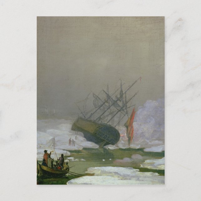 Schiff in der Polaren See, 12. Dezember 1798 Postkarte (Vorderseite)